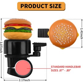 VinBee 3 PCS Bike Bells for Kids Adults, Bicycle Bells for Mountain Bike Handlebars Loud Crisp Clear Aluminum Bike Bell Road Bike Ring Bell with Screwdriver for Adults Kids Boys Girls, Black