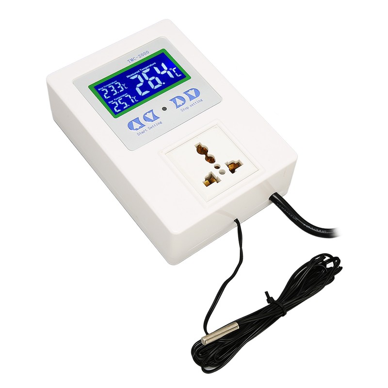 Digital Temperature Controller LCD Display Heating Cooling Thermostat Controller for