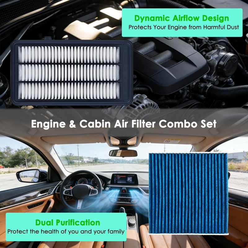 Cabin & Engine Air Filter Combo for Civic L4 1.5L