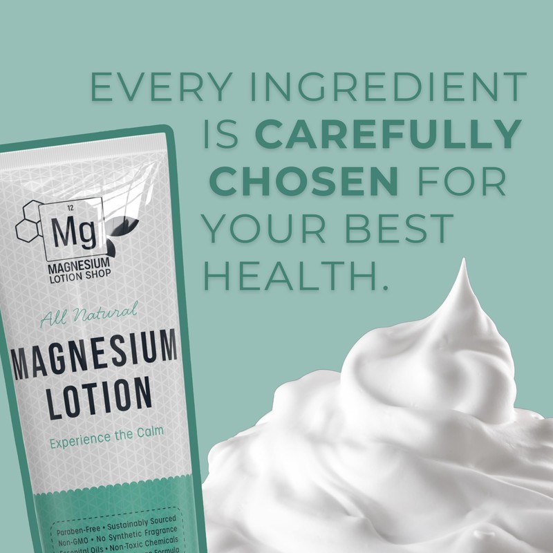 Unscented Magnesium Lotion for Sleep | 250mg per Teaspoon |