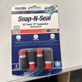 Belden Snap-N-Seal Connectors RG6/6QS Set of 8 New Sealed