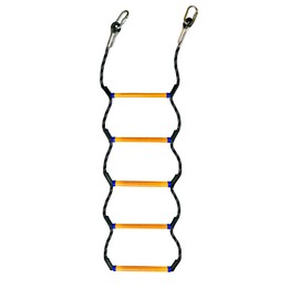 Boat Rope Ladder, Heavy Duty Climbing Rope 450Lbs Strength, 14mm Reinforced Polyester Line, Rigid Resin Step Design, Outdoor Ladder for Inflatable Boat, Kayak, Motorboat, Canoeing (5 Step)