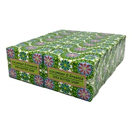 Greenwich Bay Trading Co., Cucumber and Freesia Shea Butter Soap, Set of 12 Bars, 2 Ounces Each