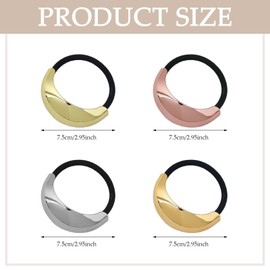 4Pcs Metal Hair Ties Hair Scrunchies for Women Girls - Elegant Y2K Vintage Hollow Designs for Daily Wear Hair Ties No Damage Elastics Hair Accessories for Women Girls