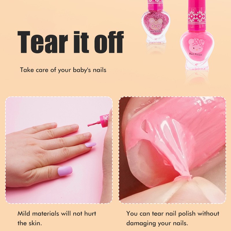 Kids Portable Cosmetics Box Children Realistic Washable Makeup Kit Girl