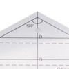 Sewing Wedge Ruler 60 Degree and 120 Degree Acrylic Transparent