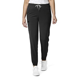 WonderWink Womens Renew Women's Jogger Medical Scrubs Pants, Black, Medium Petite US