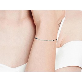 silwaver Sterling Silver Morse Code Bracelets for Women, Morse Code Inspirational Brithday Gift Bracelet for Friend Sister Valentine's Day for Wifey