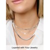 FOCALOOK Snake Necklace Stainless Steel Herringbone Necklaces for Women Trendy