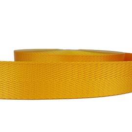 Nylon Webbing 1 Inch 20 Yards Heavyweight Flat Nylon Strap for Backpack,Handle,Luggage,Sling,Pet Leash or Collar,Crafts and DIY (7252017 Golden Yellow, 1 Inch-20 Yards)