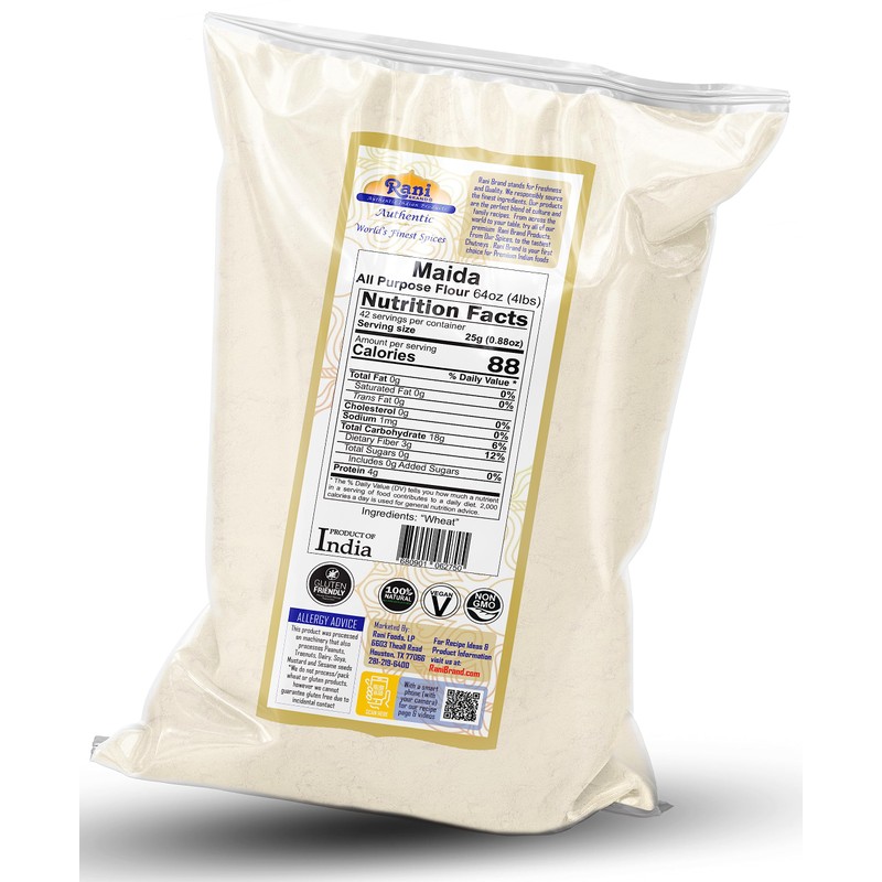 Rani Maida Flour (Indian All Purpose Flour) 64oz (4lbs) 1.81kg
