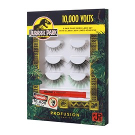 Profusion Cosmetics Jurassic Park 10,000 Volts Faux Mink Lash Set, Lash Couture False Eyelashes Multipack, Flat Lash Technology, Super Slim Lash Band, Real Lash Extension Fibers, Reusable Strip Lashes