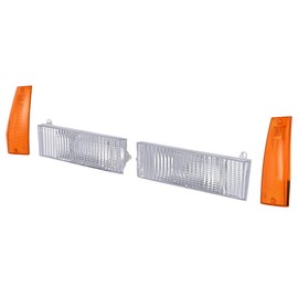 HECASA Pair Turn Signal + Side Marker Light Compatible with 1991-1996 Jeep Cherokee Comanche Replacement for CH2551113 CH2550113 CH2531101 CH2530101 Clear Lens Signal Lamp Amber Lens Marker Lamp 4 Pcs