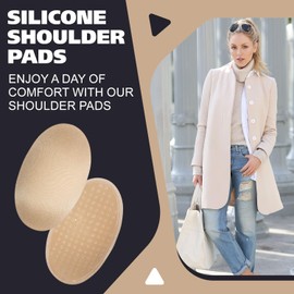 Fasionato 1 Pair Shoulder Pads for Women and Men to Use Under The T-Shirt Dress Jackets and Tops Beige