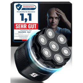 BALDWIN Bald Razor Men's - Bald Razor 7D with Magnetic Shaving Head | Head Shaver Bald | Bold Shaver Head | Head Shaver, Dry and Wet Shave, Waterproof, Head Razor