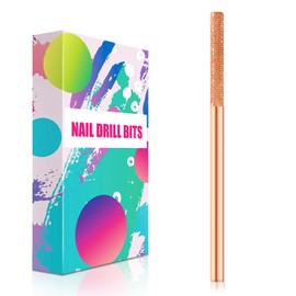 Nail Drill Bit 3/32'', Safety Carbide Cuticle Remover Drill Bit, 5X Coarse Grit to Extra Fine Grit, Electric Drill Bit for Nature Nail Bed File Cuticle Dead Skin Cleaning Nail Prepare (Rose Gold, 5XF)