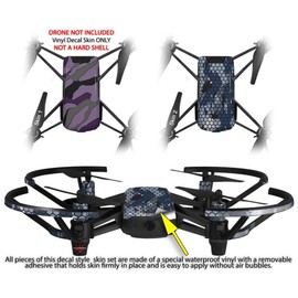Skin Decal Wrap 2 Pack for DJI Ryze Tello Drone Camouflage Purple Drone NOT Included
