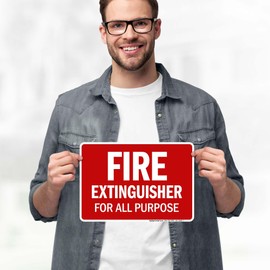 Fire Extinguisher for All Purpose Sign, 10x7 Inches, 4 Mil Vinyl Decal Stickers Weather Resistant, Made in USA by My Sign Center