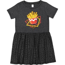 inktastic French Fries for Summer Toddler Dress 5-6 Vintage Smoke with Leopard Print 43a4e