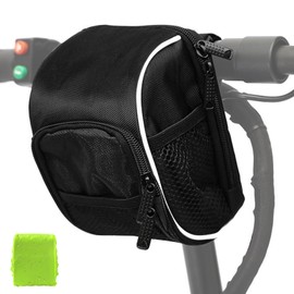 ANDEWX Bicycle Handlebar Bags, 1.5 L Bicycle Bag Handlebar with Rain Cover, Bicycle Basket for Mountain Bikes, Road Bikes, E-Bikes