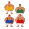 Kikkerland Coasters (Set of 4), Cork, Assorted Colours, 11.4 x