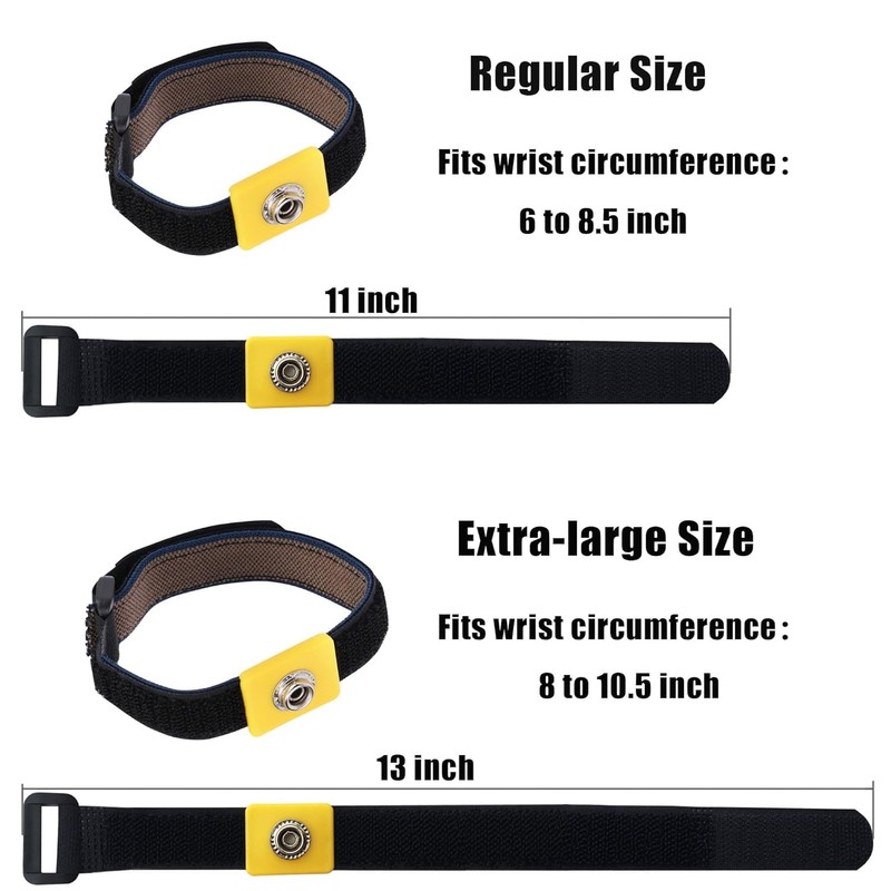 Anti Static Wrist Strap, 13" Anti Static Wristband Grounding Bracelet