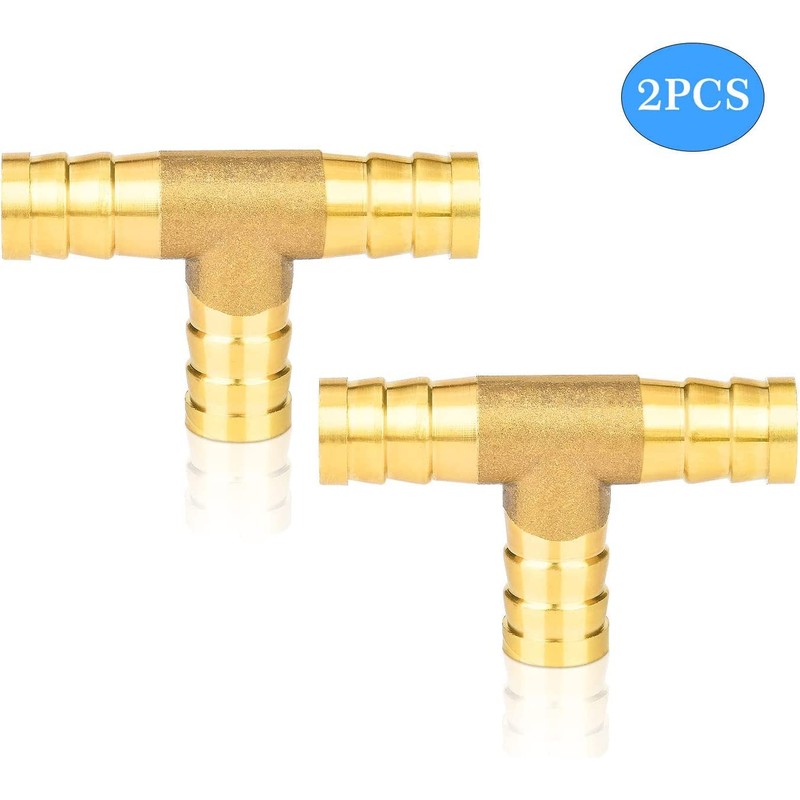 nutmanel T-Hose Connector Brass 10 mm Compressed Air Hose Connector