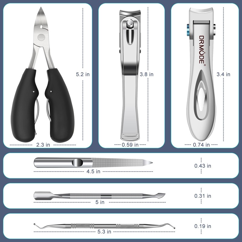 Toenail Clippers for Seniors Thick Toenails - Wide Jaw Opening