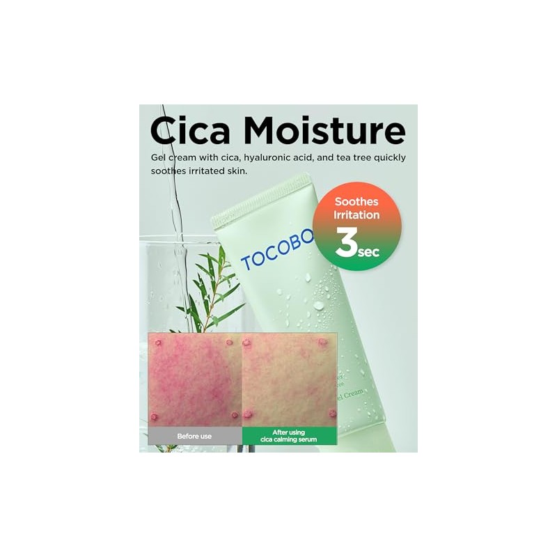 Tocobo Cica Calming Gel Cream ? Korean Vegan Soothing