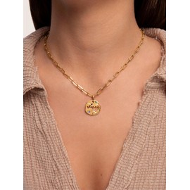 SINGULARU - Charm Mother - Charm made of 18 carat gold-plated brass - Charm can be combined with necklace - Women's jewellery, Gold