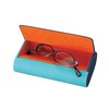 Pearl Glasses Case Blue Hard Magnet Synthetic Leather 2 Piece