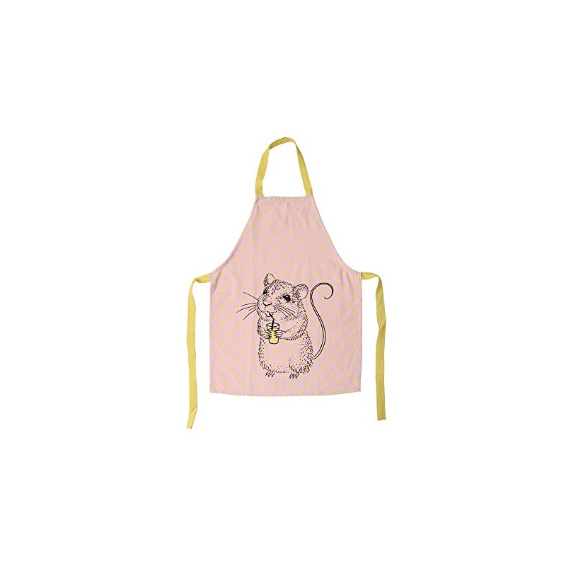 Bloomingville Pink Cotton Apron
