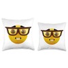 Nerd Face Throw Pillow
