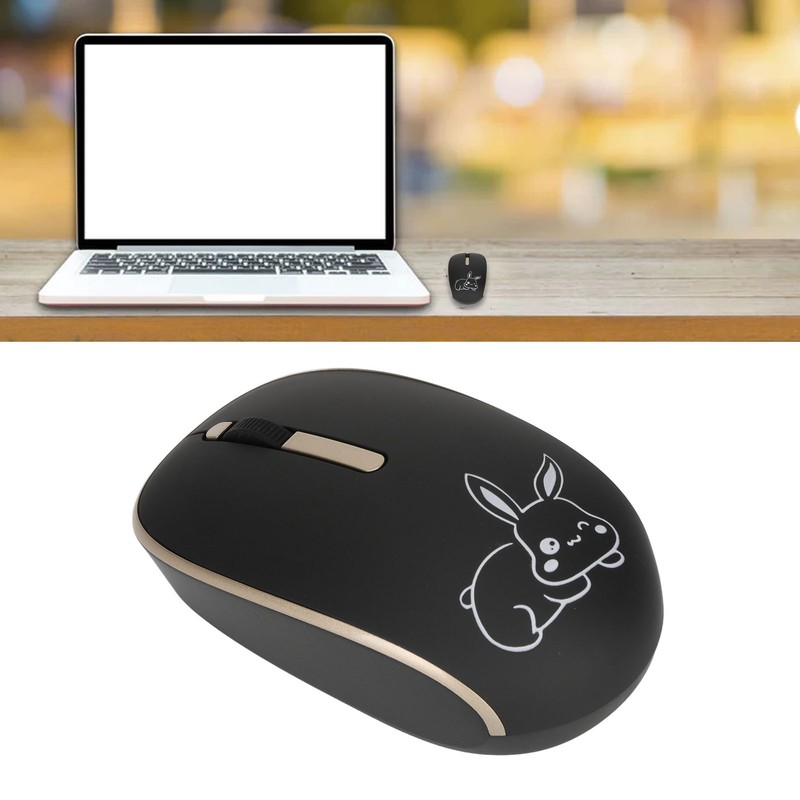 Wireless Type C Mouse 1200DPI Mute Button USB Dual Receiver