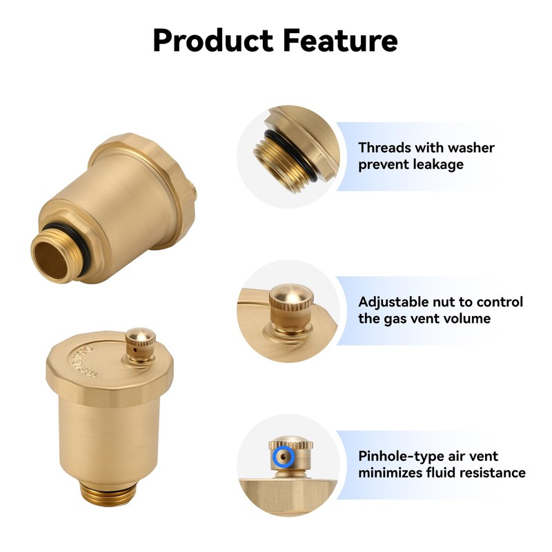 Solimeta 2-Pack Automatic Float Valve with Leak-Proof Washer | 1/2"