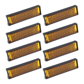 eMagTech 8 Pieces Pedal Reflector Bicycle Pedal Reflectors Yellow Night Safety Warning Pedal Reflective Sheet Bicycle Accessories for Mountain Bike Road Bike