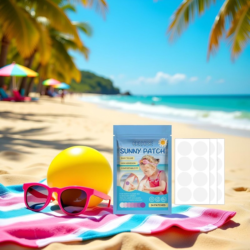 24 Pieces UV Stickers for Sunscreen, Reapply Sun Cream Stickers,
