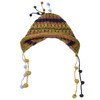CHENGZI Handmade Crochet Wool hat, Colorful Pullover hat, Tassel Ball