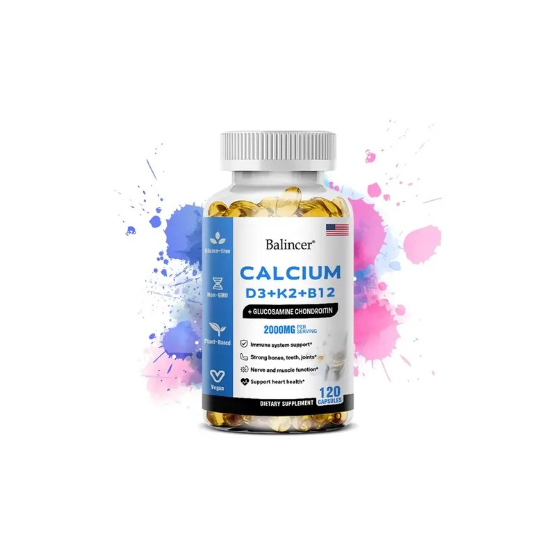 Suplemento Calcio Vitaminas B12 120 Cápsulas