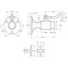 Deltana SAHW325U3 3-5/8-Inch Projection Wall Mount Bumper with Holder