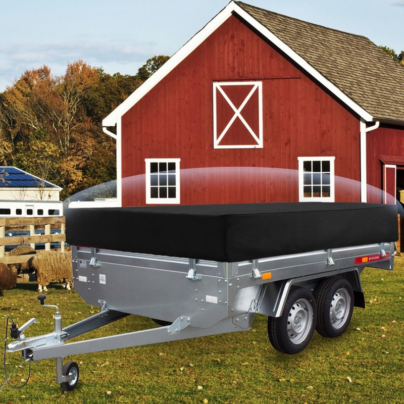 VWACBOAW Utility Trailer Cover, Waterproof Dust Heavy Duty Dump Trailer