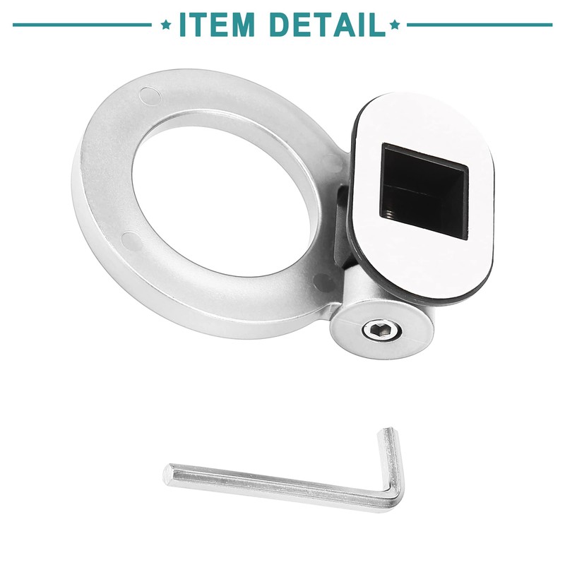 ACROPIX Universal Silver Tone Tow Hook Decor Bumper Trailer Sticker