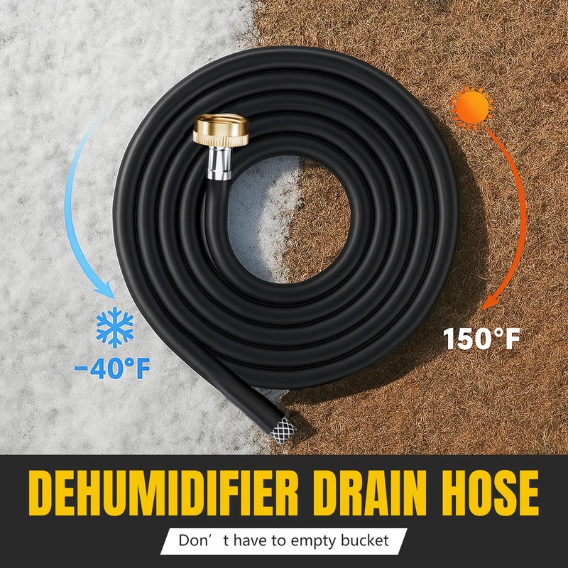 EOUOBOMO 13FT Dehumidifier Drain Hose with 3/4 Inch FHT Leak-Proof