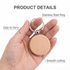 50 Pieces Wood Keychain Blanks, Unfinished Wooden Keychain Blanks for