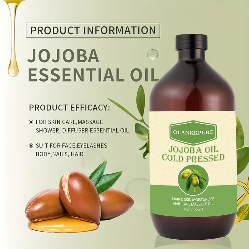 32 fl oz 100% reines Jojoba-Trägeröl – unraffiniert, hexanfrei, kaltgepresst