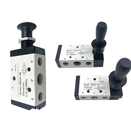 WIMPBLADB 4R210-08 4H210-08 5/2 Way Hand Lever Operated Control Pneumatic Manual Valve w Muffler and Quick Fitting Select 1Pcs (Color : 4H210-08, Size : PC 12mm Fittings)
