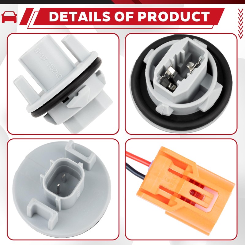 Svicari Rear Tail Light Socket with Wire Harness and Bulb