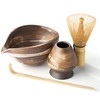 Katakuchi Boat Matcha Bowl Set with Rice Bowl, Chasen Stand,