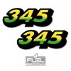 Aftermarket 345 Lawn Tractor Lawnmower Hood Premium Vinyl Decal Set