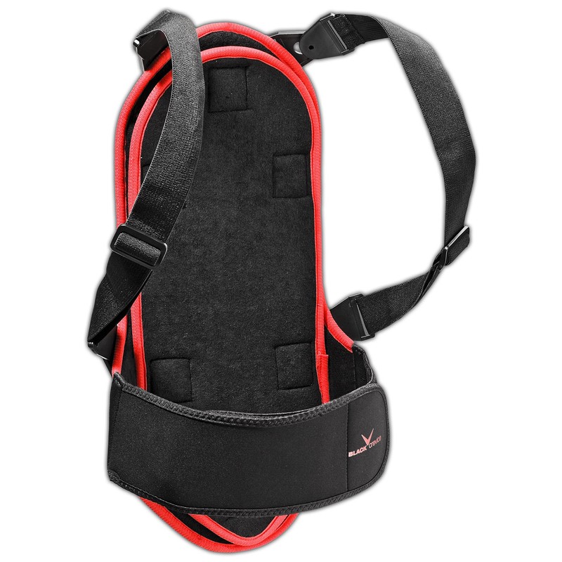Black Crevice Children's Back Protector Multi-Coloured Schwarz/Rot/Silber Size:140 (EU)